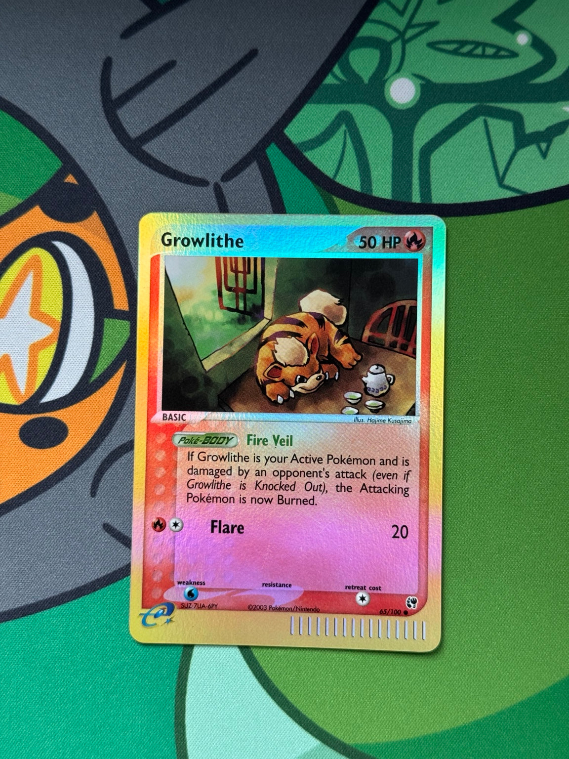 Growlithe 65/100 - EX Sandstorm - Reverse Holo front