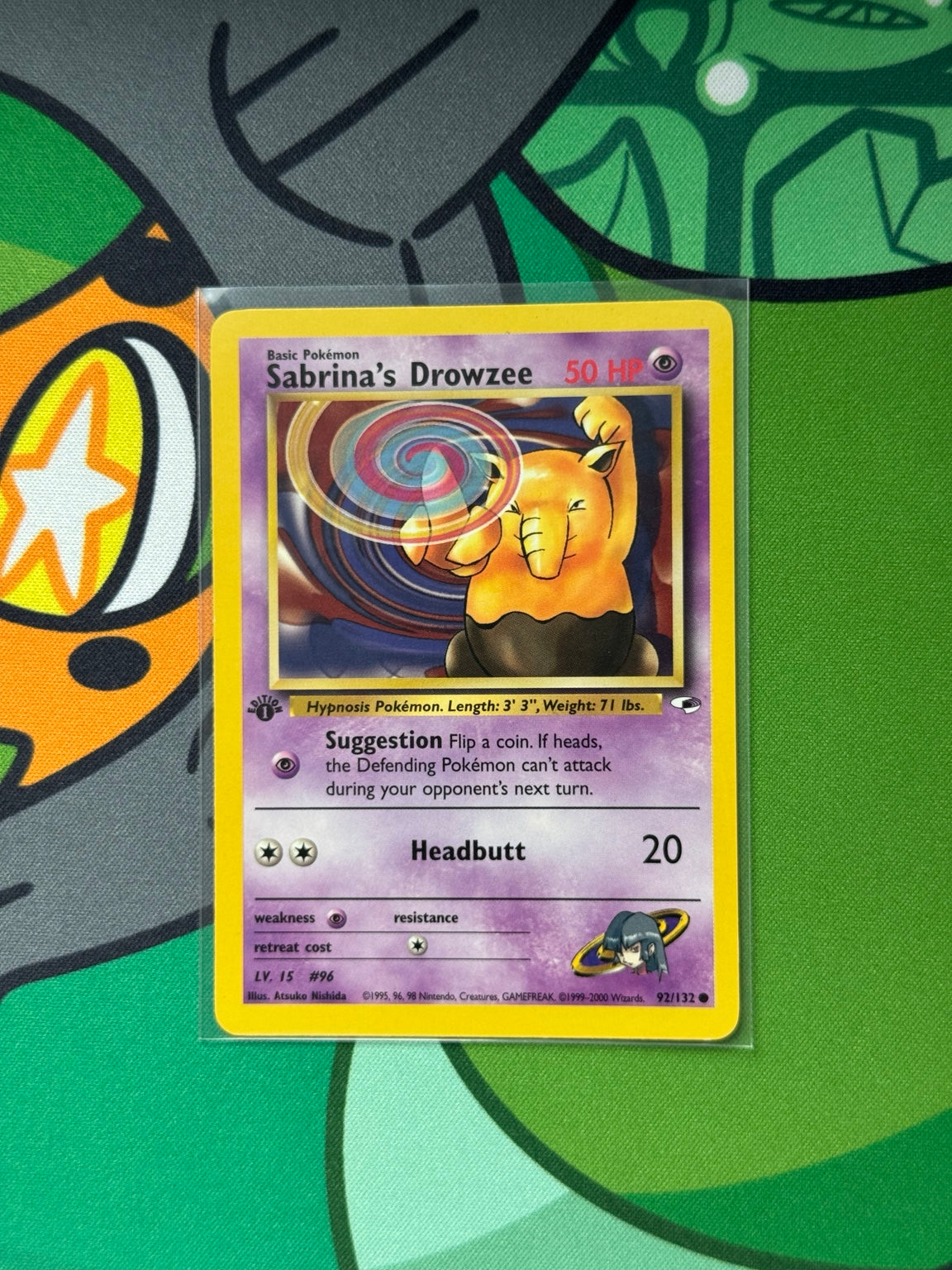 Sabrina's Drowzee 92/132 - Gym Heroes - 1st Edition Non-Holo NM